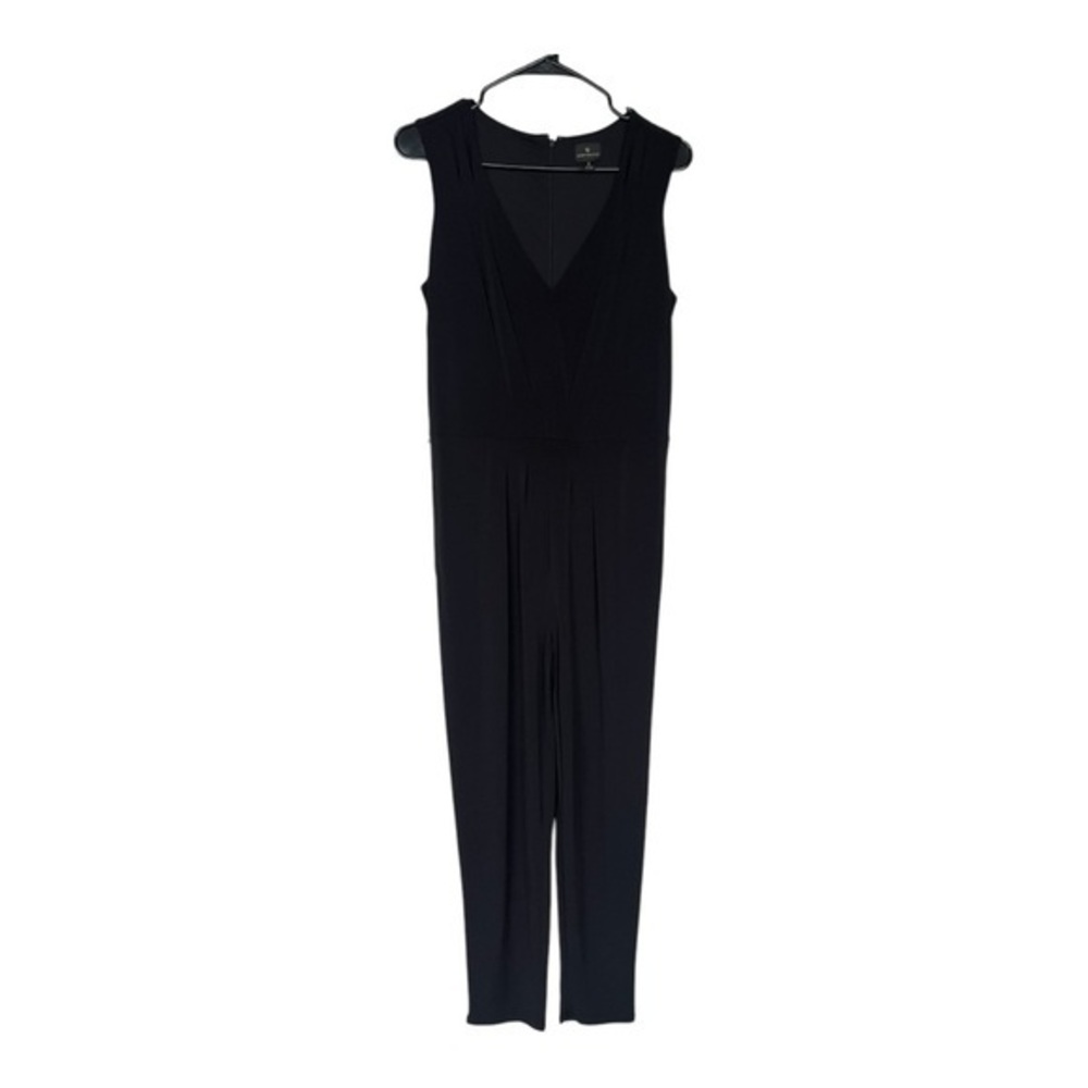 Worthington Black Sleeveless Fitted Jumpsuit
